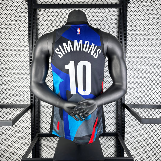 #10 Simmons Brooklyn Nets 23/24 Tessuto Impresso