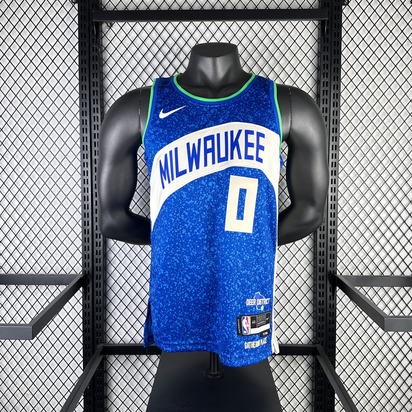 #0 Lillard Milwaukee Buks 23/24 Tessuto Impresso