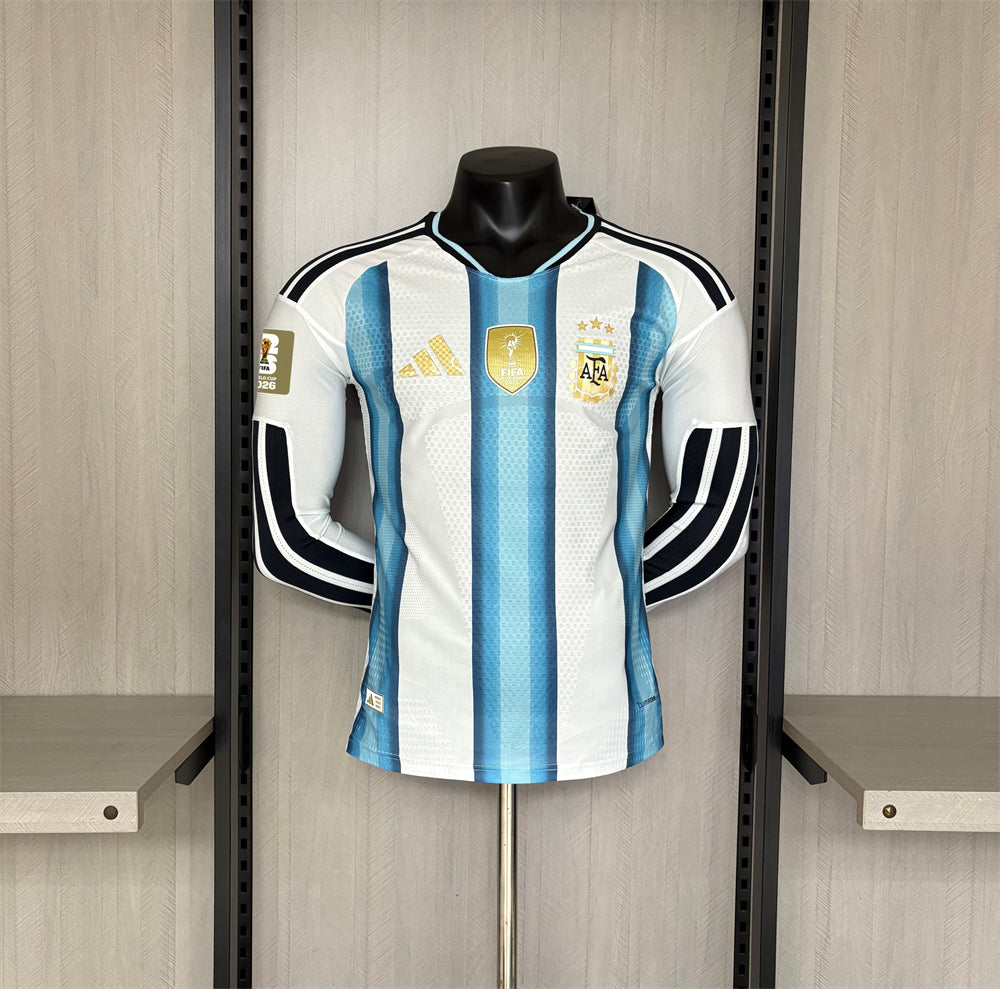 Argentina Prima Maniche Lunghe Tessuto Giocatore 2026