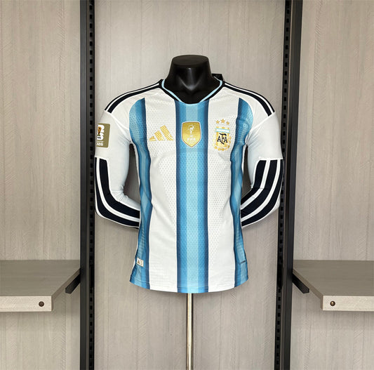 Argentina Prima Maniche Lunghe Tessuto Giocatore 2026