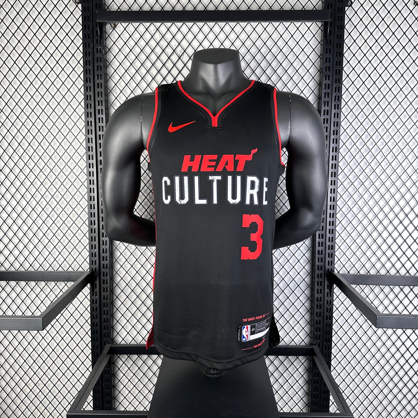#3 Wade Miami Heat 23/24 Tessuto Impresso
