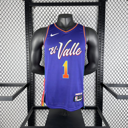 #1 Booker Phoenix Suns 23/24 Tessuto Impresso