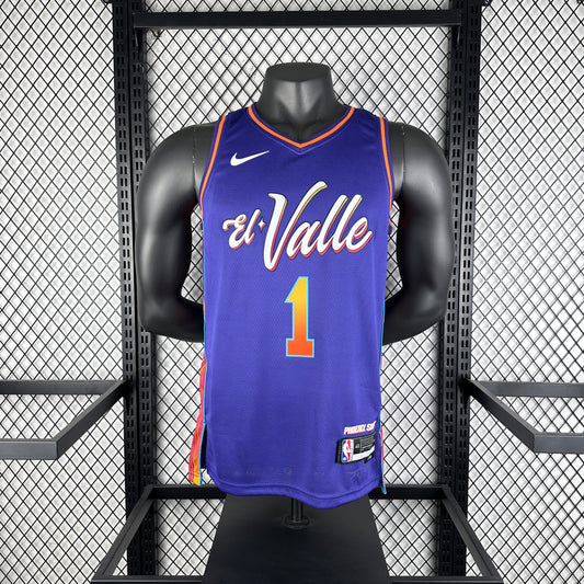 #1 Booker Phoenix Suns 23/24 Tessuto Impresso