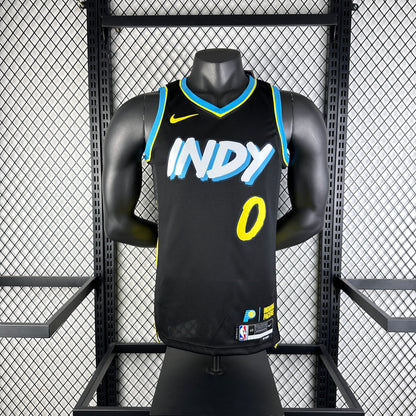 #0 Haliburton Indiana Pacers 23/24 Tessuto Impresso