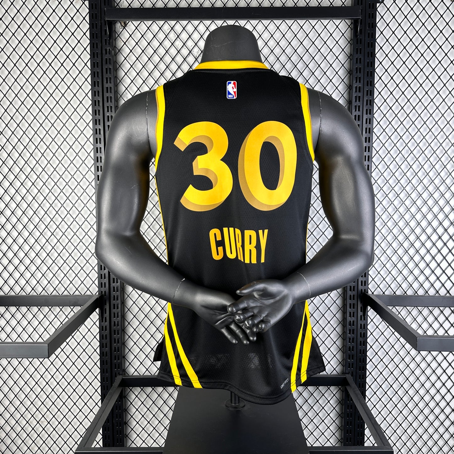 #30 Curry Golden State Warrriors 23/24 Tessuto Impresso