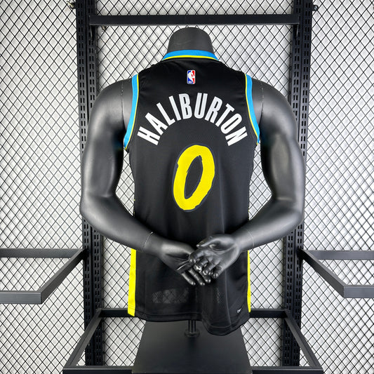 #0 Haliburton Indiana Pacers 23/24 Tessuto Impresso