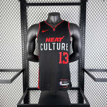 #13 Adebayo Miami Heat 23/24 Tessuto Impresso