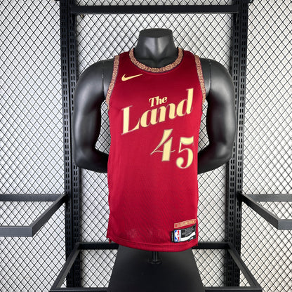 #45 Mitchell Cleveland Cavaliers 23/24 Tessuto Impresso