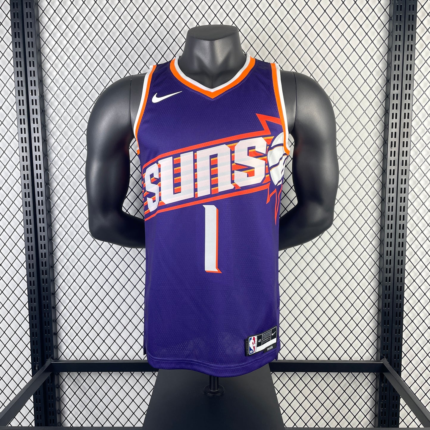 #1 Booker Phoenix Suns 23/24 Tessuto Impresso