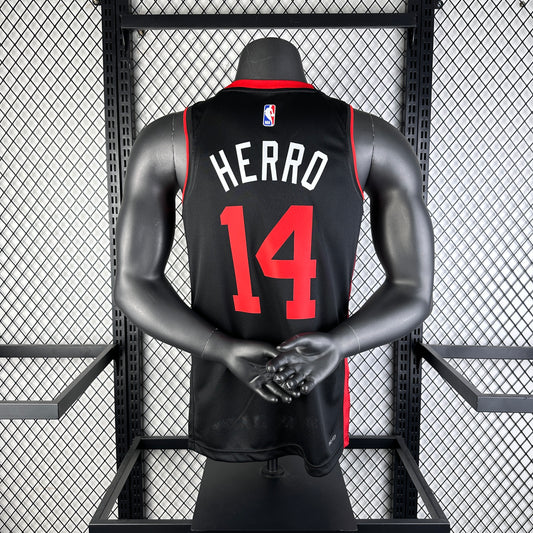 #14 Herro Miami Heat 23/24 Tessuto Impresso