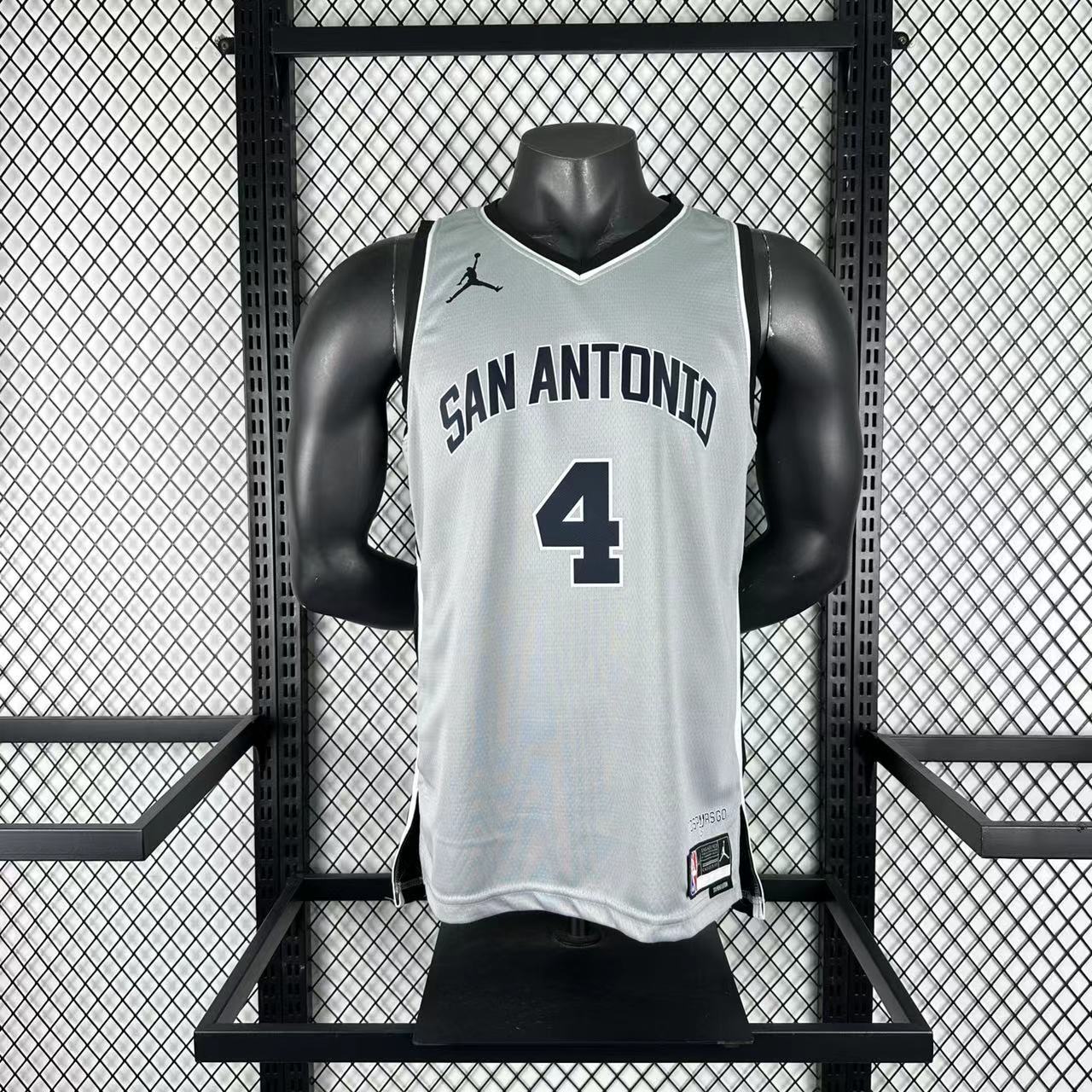 #4 San Antonio Spurs 25/26 Tessuto Impresso